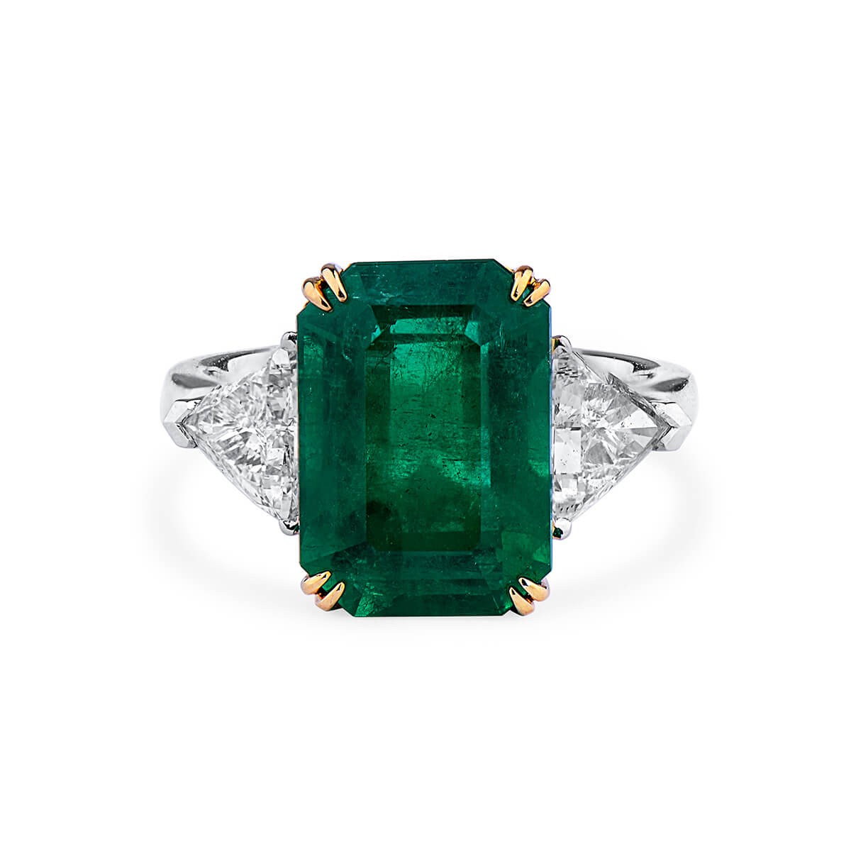 Three Stone Emerald Ring - Dalby Diamonds