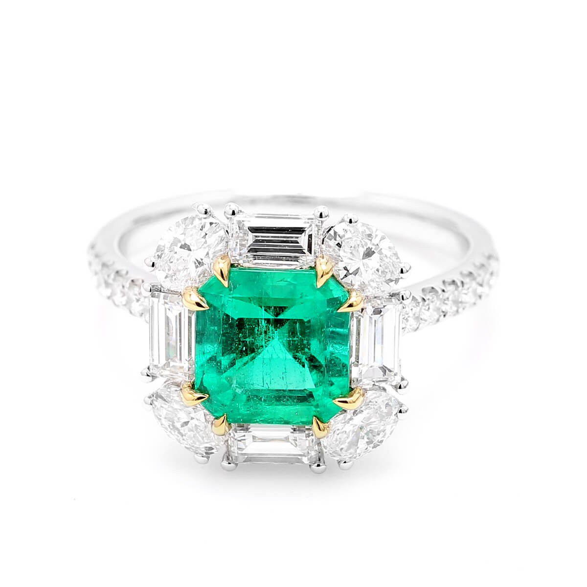 Vivid Green Emerald Ring - Dalby