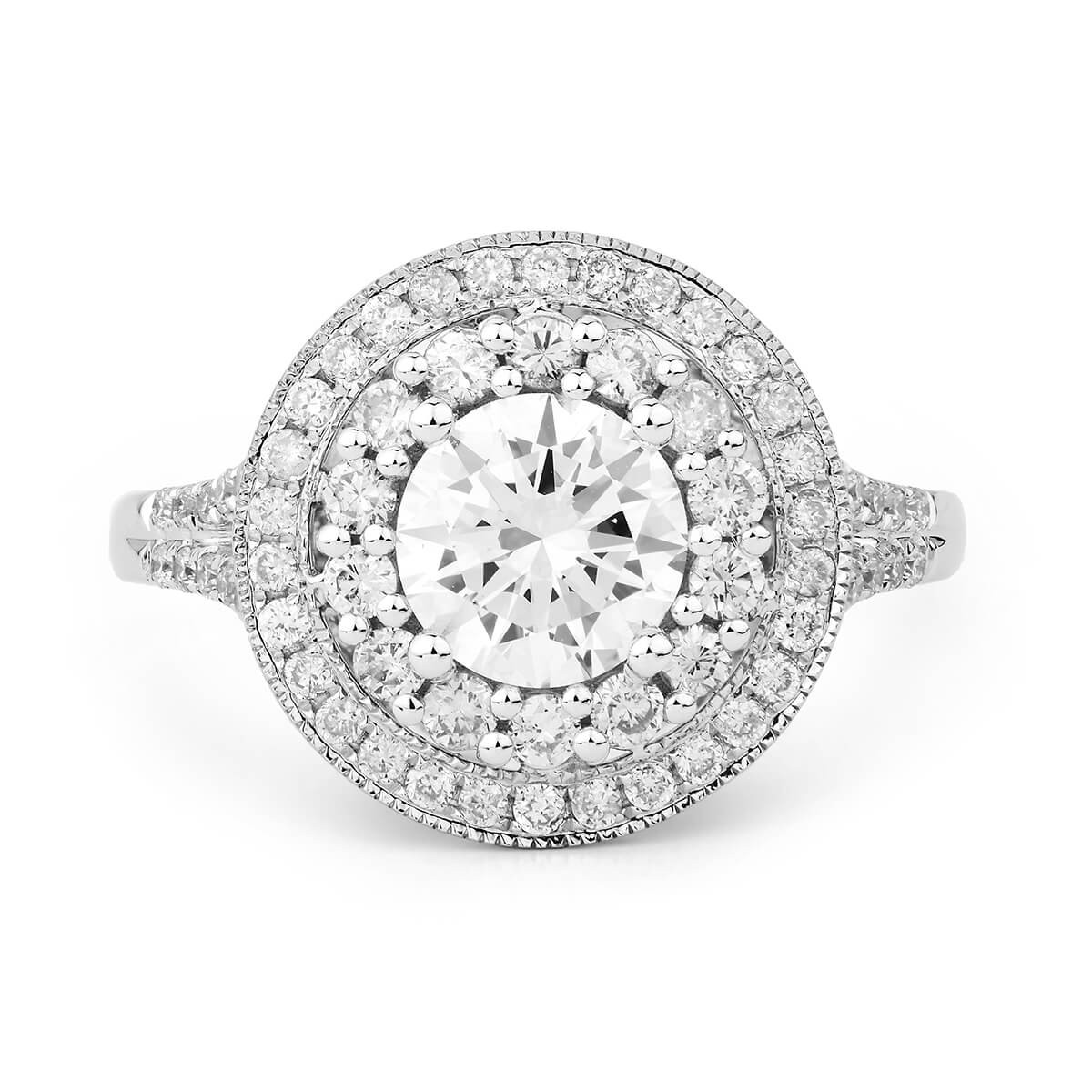 Milan Double Halo Engagement Ring (setting only) - Soha Diamond Co.™