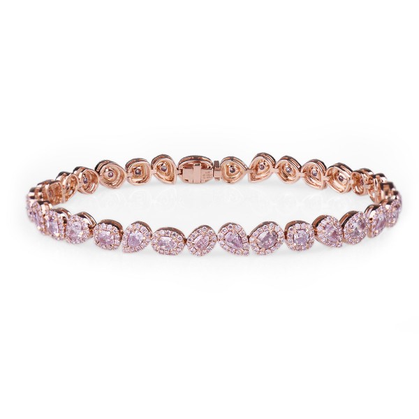 Buy Valentine Pink Diamond Tennis Bracelet Light Pink Diamond Online in  India  Etsy