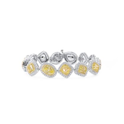 Fancy Shape Diamonds White Gold Diamond Bracelet | Jewelariaa.com
